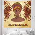 thumbnail image 1 of African Tapestry, Woman in Traditional Turban and Palms Cultural Folk Graphic Art, Fabric Wall Hanging Decor for Bedroom Living Room Dorm, 5 Sizes, Multicolor, by Ambesonne, 1 of 1