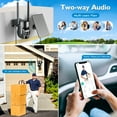 thumbnail image 5 of Hawkray 10x Zoom 360° Solar Panel 2K FHD 5G/2.4GWiFi Black Camera CCTV IP Security Camera Wireless Outdoor, IP66 Waterproof with AI Motion Detection, Color Night Vision and Two-Way Audio, 5 of 11
