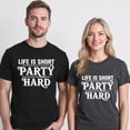 thumbnail image 5 of Life Is Short Party Hard T-Shirt – Fun Lifestyle Motto – Casual Wear for All, 5 of 6