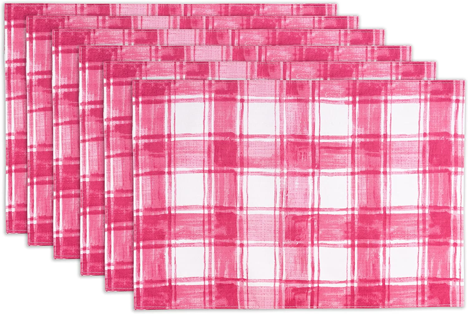 aoselan 100 Polyester Placemats for Dining Table Set of 6, Reversable