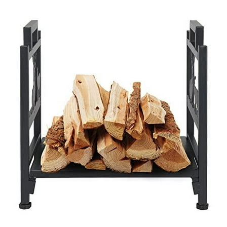 Firewood Log Rack, Iron Holder of Wood Lumber Storage for Fireplace, Heavy Duty Log Storage Bin for Firepit Stove Accessories Indoor (Style 10)