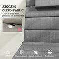 thumbnail image 3 of Outsunny Foldable Lounge Chair Cushion Set of 2, UPF50+ 230gsm Olefin and 25D High-Density Foam, Chaise Lounge Cushion Set, 80" x 26", Charcoal Gray, 3 of 9