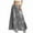 Gray, variant on Women's Maxi Skirt Trendy High Waist Pleated Ruffle Long Skirts Flowy Beach Boho Skirt Dress with Pockets