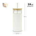 thumbnail image 3 of Pinky Up Katherine Glass Tumbler Travel Mug - Reusable Glass in Silicone Sleeve, 3 of 7