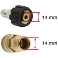 thumbnail image 2 of Conector rápido M22/14 a 1/4 Adaptador macho Lavadora a presión Accesorios de conexión rápida Ajuste directo Sincero Hogar, 2 of 7