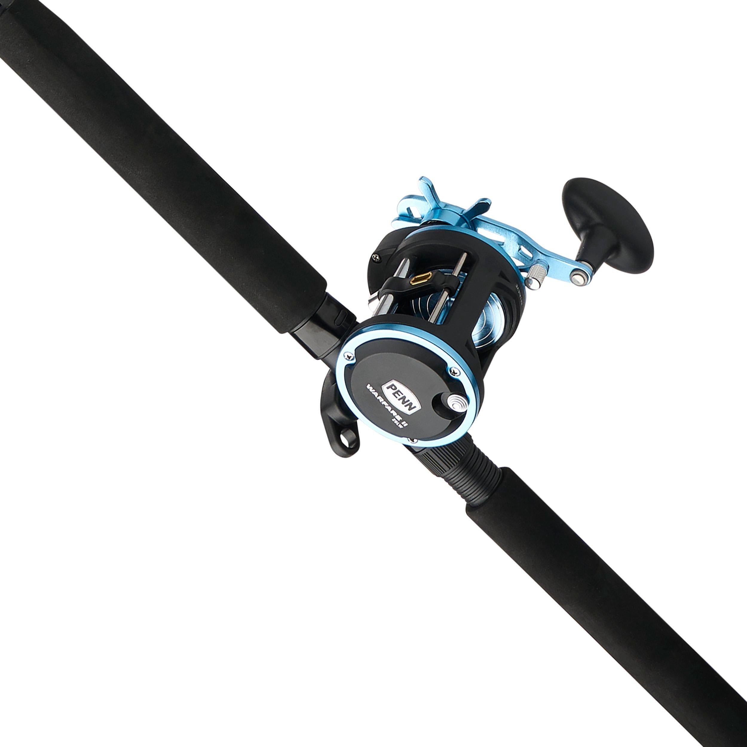 PENN Warfare II Level Wind Conventional Fishing Combo, 6'6" Medium Heavy Rod, 20 Size Reel