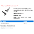 thumbnail image 2 of Variable Timing Solenoid Kit 2 Piece - Compatible with 2013 - 2017 Ford Flex 3.5L V6 2014 2015 2016, 2 of 2