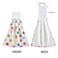 thumbnail image 3 of Yayeee Kitchen Hanging Hand Towels Set of 2 with Loop Bathroom Absorbent Tie Towel, Polka Dot, 3 of 7