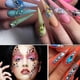 thumbnail image 4 of KAIYANG Decoración de uñas con diamantes de imitación, gemas para uñas, manualidades, maquillaje, disfraces, manicura, decoración, morado, 4 of 5