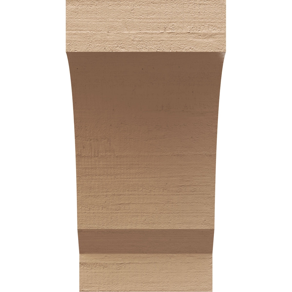 10"W x 10"D x 20"H Wide Moab Rough Cedar Woodgrain TimberThane Corbel, Primed Tan