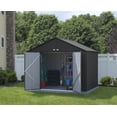thumbnail image 4 of Ezee Shed Steel Storage 10 X 8 Ft. Galvanized Extra High Gable Charcoal, 4 of 14