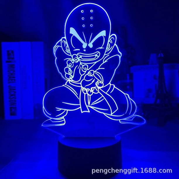 Anime Goku Vegeta 3D Led Night Light Dragon Ball Z lámpara de mesa para niños, decoración de la habitación de la cama, regalos de cumpleaños y Navidad para niños