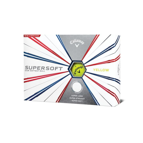Callaway Supersoft 2019 Yellow Golf Balls, 2-Piece Golf Balls