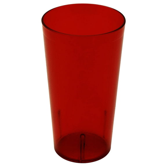 G.E.T. Heavy-Duty Shatterproof Stackable Plastic Tumbler Cups, BPA Free, 32 Ounce, Tall, Red (Set of 4)
