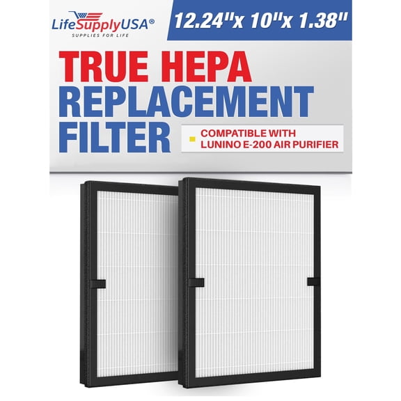 True HEPA Max2 Filter Activated Carbon SET AP-1720-FP Fits Coway Airmega 250, 250S, 250 Art by LifeSupplyUSA (2-Pack)