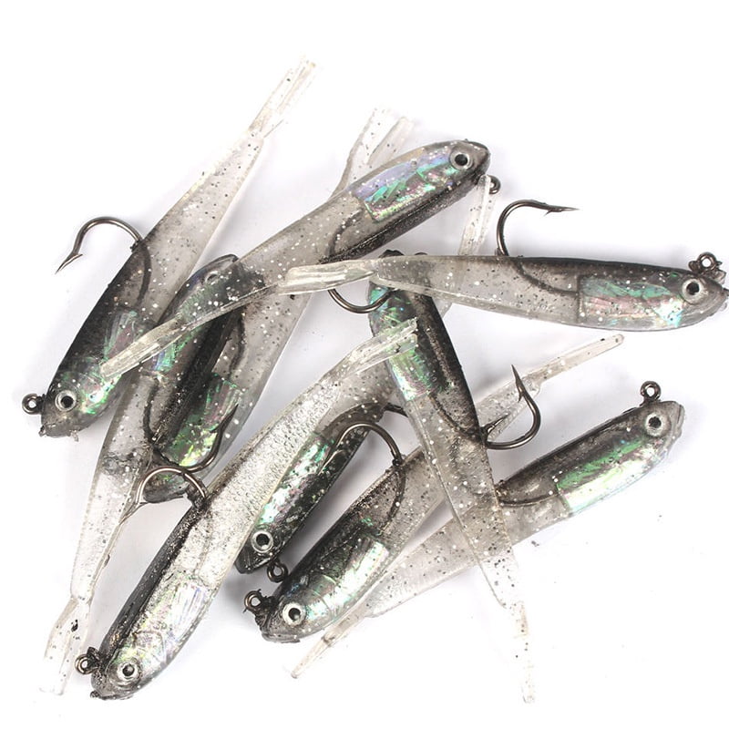 5Pieces Fishing Lures Jigs With Lead Fish 2.35g/6.5g Soft Bait Lures