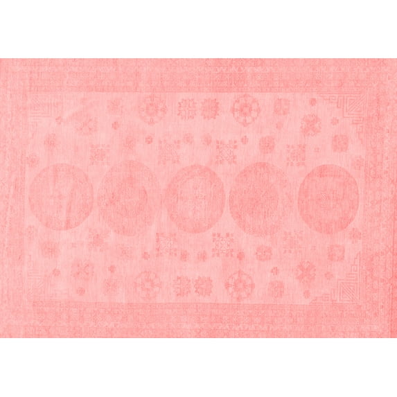 Ahgly Company Indoor Rectangle Abstract Red Modern Area Rugs, 5' x 8'