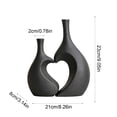 thumbnail image 5 of TTJ Heart-Shaped Ceramic Vase Modern Decorative Tabletop Planter Romantic Centerpiece With Gloss Finish Unique Heart Design For Living Room Bedroom Wedding Anniversary Gift Decor, 5 of 9