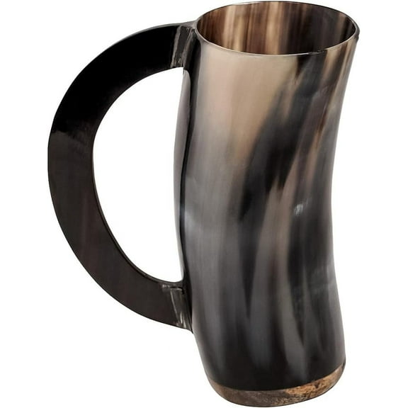 Lord of Battles Viking Drinking Horn Medieval Tankard Genuine Ox Horn Stein Mug 250 ml Capacity