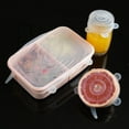 thumbnail image 5 of Tapa de sellado de silicona multifuncional, envoltura de plástico para cocina, tapa de silicona para cuencos, juego de 6 piezas de grado alimenticio, tapa de silicona cuadrada para mantener la, 5 of 5