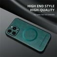 thumbnail image 4 of Allytechgroup Magnetic for iPhone 15 Pro Max Case, Compatible with MagSafe Support Magnetic Car Phone Mount PU Leather Slim Phone Case for Women Men for iPhone 15 Pro Max, Green, 4 of 10
