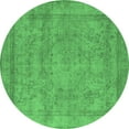 thumbnail image 1 of Ahgly Company Indoor Round Oriental Emerald Green Industrial Area Rugs, 3' Round, 1 of 4
