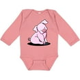 thumbnail image 3 of Inktastic Sitting Pig Boys or Girls Long Sleeve Baby Bodysuit, 3 of 5
