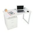 thumbnail image 5 of GZXS Modern Home Office Computer Desk with 3 Storage Drawers, White, 5 of 5