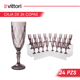 thumbnail image 2 of Juego 24 Copas de Vidrio Cristal para Champaña Vino Agua Color Púrpura, 2 of 6