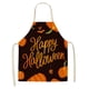 thumbnail image 5 of Delantal de Halloween de algodón y lino, delantal creativo con forma de castillo de calabaza para hacer delantal antiincrustante a prueba de aceite para el hogar en la cocina, 5 of 6