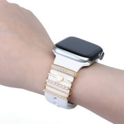 YUIYUKA Decoration For Apple watch band Decorative Charms Diamond Jewelry iWatch/Galaxy watch 4/3 Bracelet silicone Strap Accessories