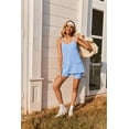 thumbnail image 4 of Ekouaer Womens Lounge Set Two Piece Short Sets Spaghetti Strap Tops and Biker Shorts Summer Vacation Outfits, 4 of 6