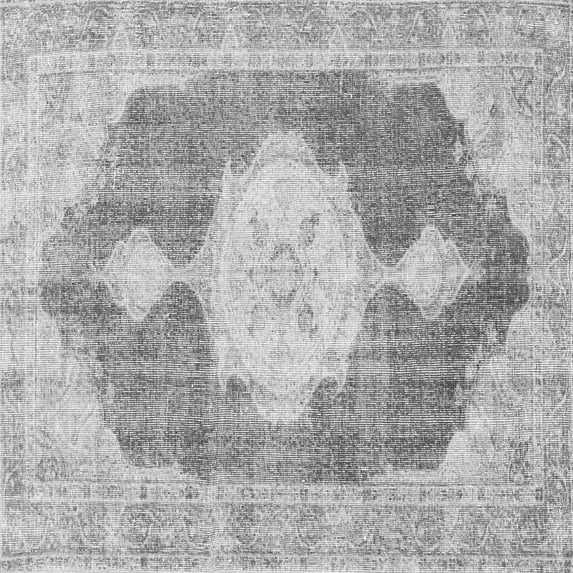 Ahgly Company Indoor Square Persian Gray Traditional Area Rugs, 6' Square