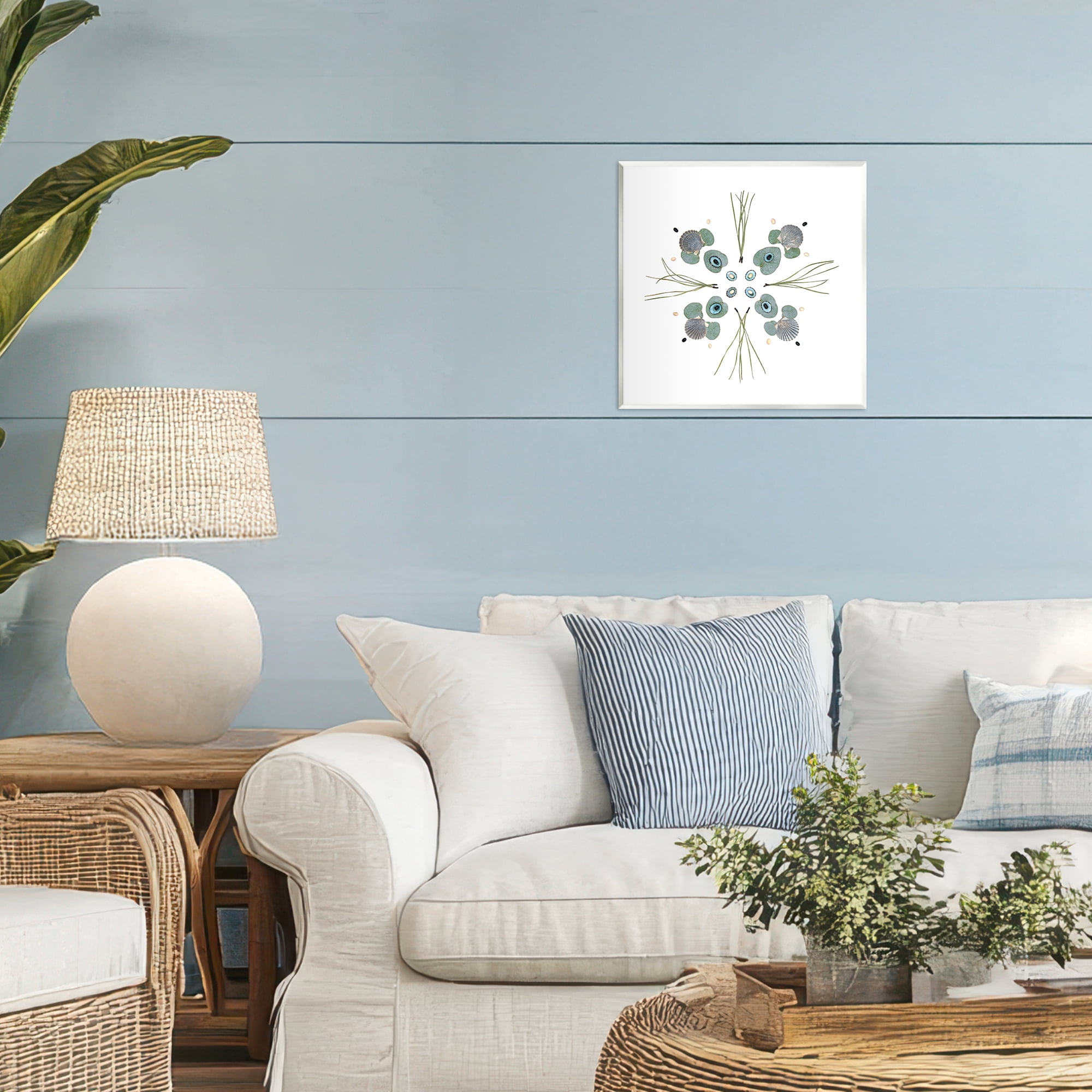 Stupell Industries Seashell & Leaf Symmetry Wall Plaque Art, design by Beth Adoette