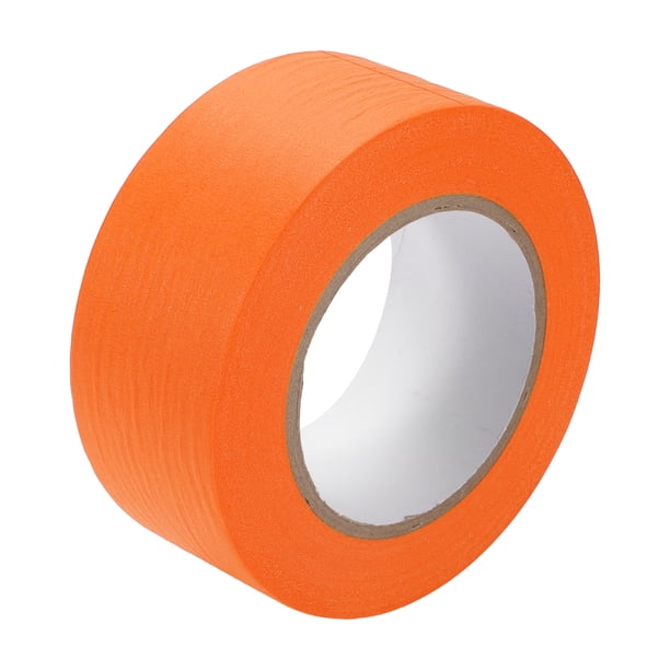 Cinta de enmascarar Unique Bargains, cinta para pintar autos de bricolaje, 1 pieza naranja de 2 pulgadas x 60.1 yardas