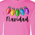 thumbnail image 4 of Inktastic Feliz Navidad Rainbow Holiday Lights Long Sleeve T-Shirt, 4 of 5
