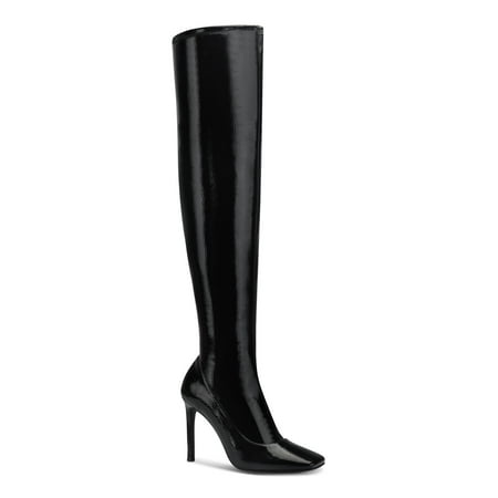 

INC Womens Black Flexible Sole Cushioned Keenah Square Toe Stiletto Zip-Up Dress Boots Shoes 7.5 M