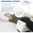 thumbnail image 4 of EnerPlex CertiPUR-US Certified Never-Flat Memory Foam Knee Pillow Orthopedic Pillow Wedge for Back Pain Leg Pain Sciatica Pain Relief Pregnancy Pillow Hip and Spine Alignment Removable Washable Cover, 4 of 8