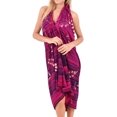thumbnail image 2 of HAPPY BAY Women's Beachwear Summer Beach Wraps Bikini Wrap Sarong Coverups Skirt Swimsuit Swimwear Bathing Suit Swim Cover ups for Womens One Size Purple, Tie Dye, 2 of 5