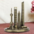 thumbnail image 3 of Global Financial Center Souvenir Oriental Pearl Model, Oriental Pearl Tower Shanghai Building Collection Model Building Models, Home Ornaments For Office Decor, 3 of 8