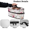 thumbnail image 5 of HELLHERO Pink Floral Cow Protective Travel Steamer Storage Bag with Handle Travel Iron Organizer, Bag Only, 5 of 6