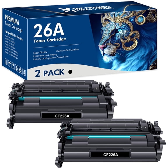 MICOTONER 26A Black Toner Cartridge 2-Pack for 26A CF226A 26X LaserJet Pro M402dn M402n M402d M402dw MFP M426dw M426fdw M426fdn M402 M426 Printer
