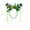 F, variant on Shamrock Headband with Glitter Ears and Clover Decorations for St. Patrick's Day Party Holiday Event Festival Wear Accessories St. Patrick's Clover Headband A