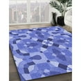 thumbnail image 3 of Ahgly Company Machine Washable Indoor Rectangle Transitional Denim Blue Area Rugs, 3' x 5', 3 of 7