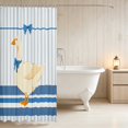thumbnail image 3 of Erosebridal Goose Shower Curtain 72Wx72L for Girls, Blue Bow Stripes Waterproof Bathroom Curtain, 3 of 5