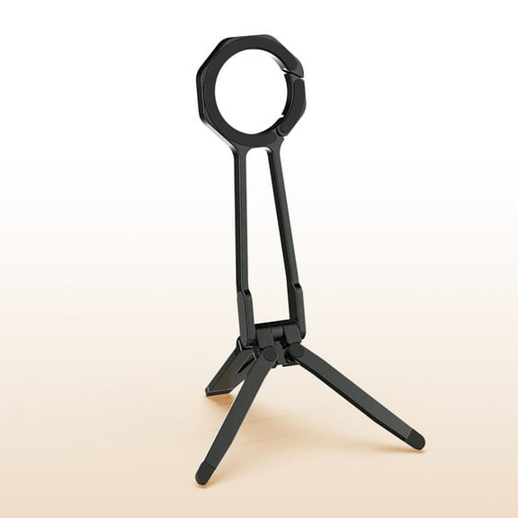 Magnetic Phone Tripod Stand for iPhone - Aluminium Maglock Smartphone Mini Tripod Pocket Cell Phone Stand Strong Magnet Quick Mount Compatible with iPhone 17 16 15 14 13 12 Series,Black