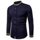 thumbnail image 2 of Camisa de blusa de manga larga bordada con botones casuales para hombres Pompotops oipoqjl30031, 2 of 4