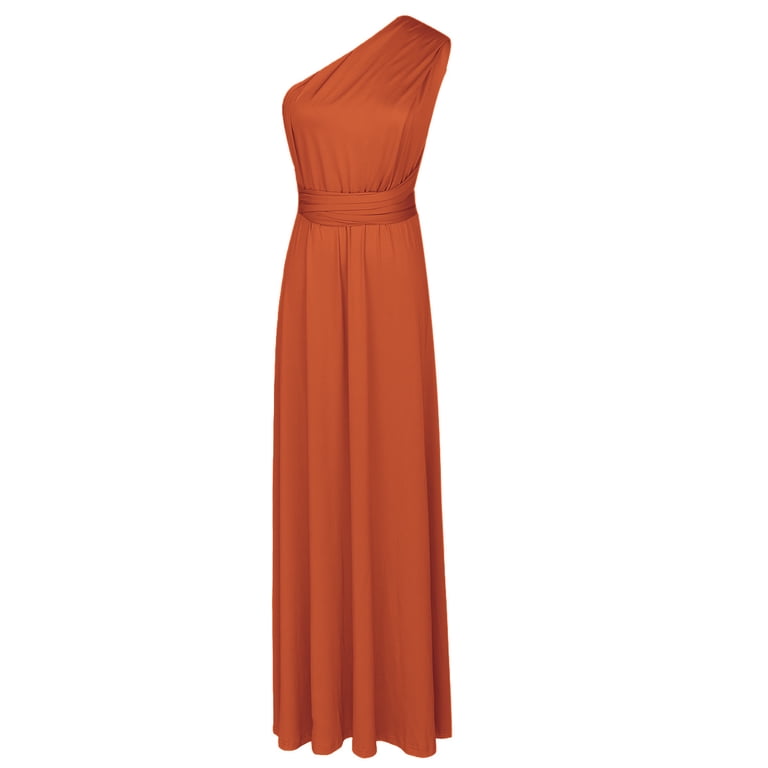 FYMNSI Women Transformer Evening Long Prom Dress Infinity Floor Length  Dresses for Bridesmaids Multiway Wrap Convertible Dresses Brick Red M -  Walmart.com