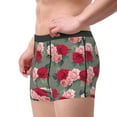 thumbnail image 2 of Pofeuu Rose Flowers Print Men’s Boxer Briefs, Moisture-Wicking Underwear, Regular,Trunk-X-Large, 2 of 5