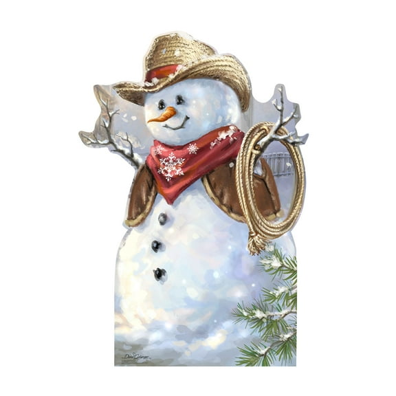 Advanced Graphics 2112 Cowboy Snowman - Dona Gelsinger Art - 65" x 44" - Cardboard Standup